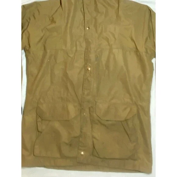 Vintage Holubar Gore tex hooded rain jacket cargo pockets work stains Large - Picture 3 of 12